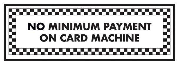 No Minimum Payment On Card Machine
