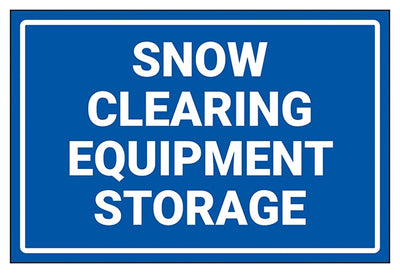 Snow Clearing Equipment Storage