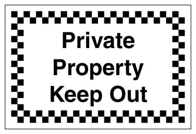 Private Property Keep Out Large Landscape