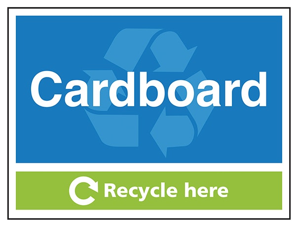 Cardboard Recycle Here