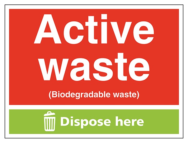 Active Waste Biodegradable Waste Dispose Here