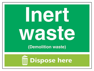 Inert Waste Demolition Waste Dispose Here