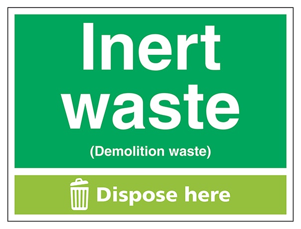 Inert Waste Demolition Waste Dispose Here
