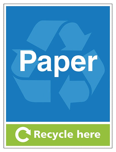 Paper Recycle Here Portrait