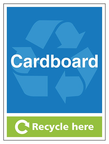 Cardboard Recycle Here Portrait