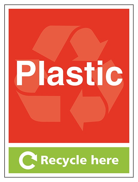Plastic Recycle Here Portrait