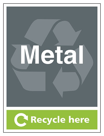 Metal Recycle Here Portrait