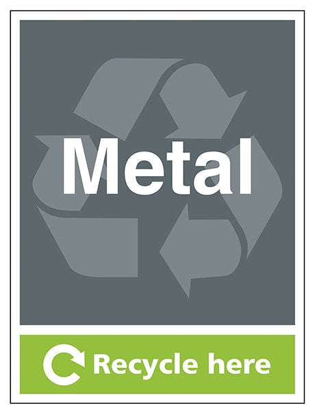 Metal Recycle Here Portrait