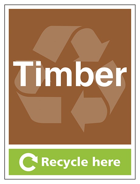 Timber Recycle Here Portrait