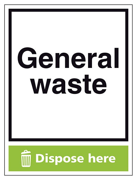General Waste Dispose Here Portrait