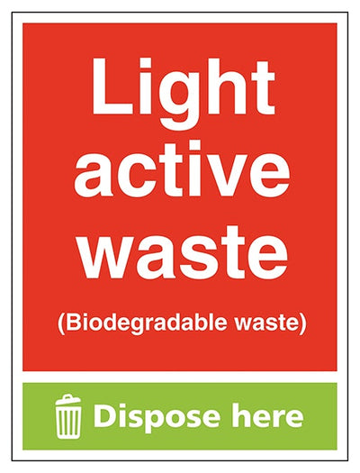 Light Active Waste Biodegradable Waste Dispose Here Portrait