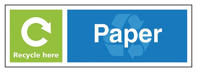 Paper Recycle Here Landscape
