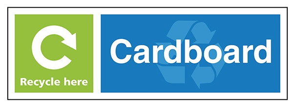 Cardboard Recycle Here Landscape