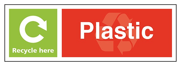Plastic Recycle Here Landscape