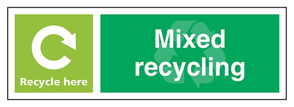 Mixed Recycling Recycle Here Landscape