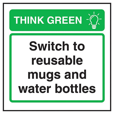 Think Green Switch To Reusable Mugs And Water Bottles