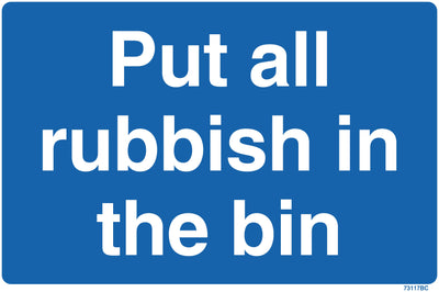 Put All Rubish In The Bin Large Landscape