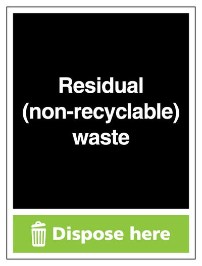 Residual Non Recyclable Waste Dispose Here