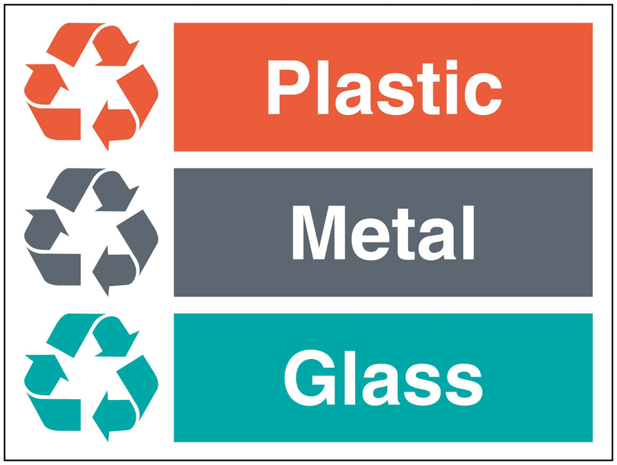 Glass Metal Plastic Recycling Symbol Landscape