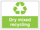 Dry Mixed Recycling - Recycling Symbol - Landscape