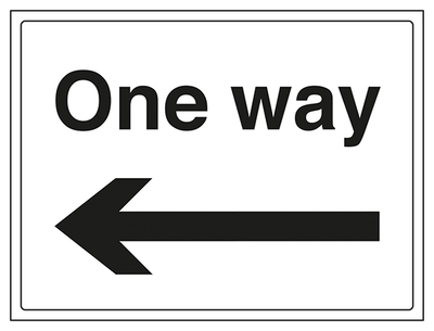One Way Arrow Left 1