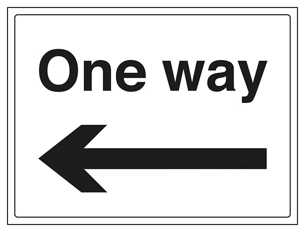 One Way Arrow Left 1