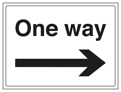 One Way Arrow Right