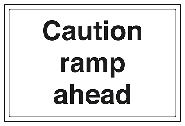 Caution Ramp Ahead Large Landscape