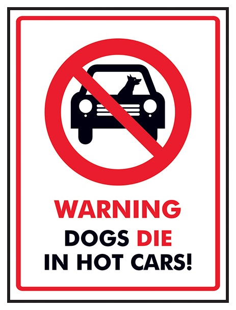 Warning Dogs Die In Hot Cars