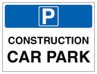 Construction Car Park - Landscape - Blue and White