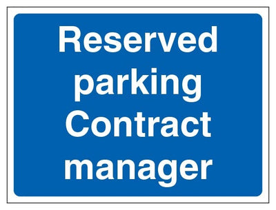 Reserved Parking Contract Manager Landscape Blue
