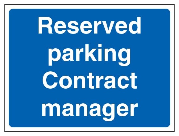 Reserved Parking Contract Manager Landscape Blue