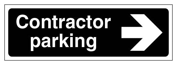 Contractor Parking Landscape Arrow Right Black