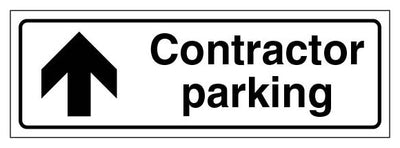 Contractor Parking Landscape Arrow Up White
