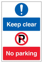 Keep Clear No Parking - Portrait