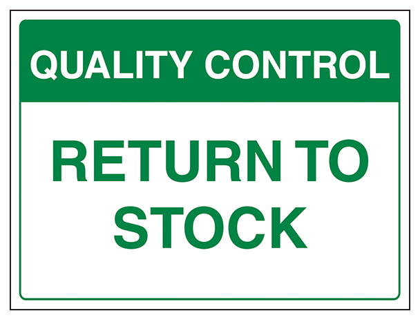 Quality Control Return To Stock