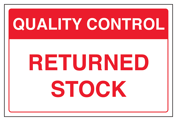 Quality Control Returned Stock