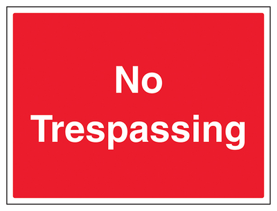 No Trespassing Large Landscape