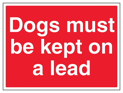 Dogs Must Be Kept On A Lead Large Landscape