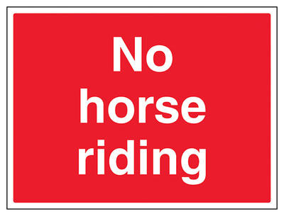 No Horse Riding Large Landscape