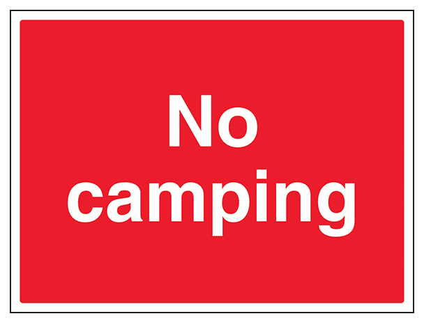 No Camping Large Landscape