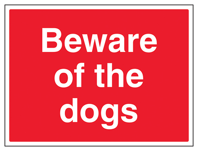 Beware Of The Dogs Large Landscape