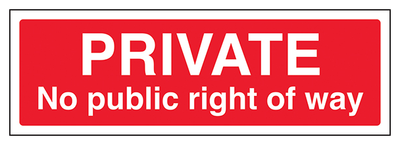 Private No Public Right Of Way Landscape