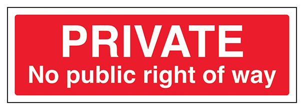 Private No Public Right Of Way Landscape