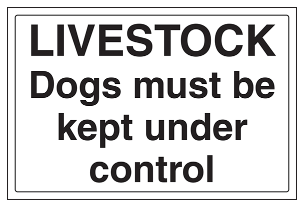Livestock Dogs Must Be Kept Under Control Large Landscape
