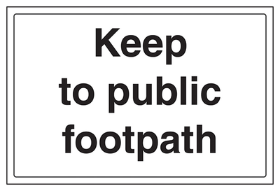 Keep To Public Footpath Large Landscape