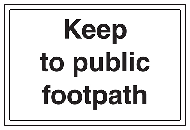 Keep To Public Footpath Large Landscape