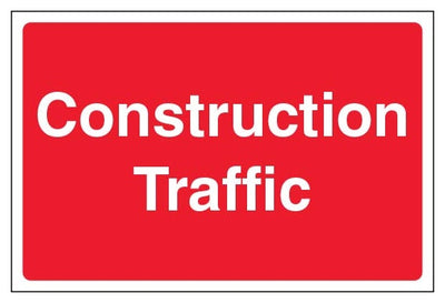 Construction Traffic Red Large Landscape