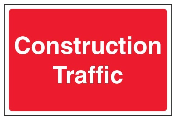 Construction Traffic Red Large Landscape