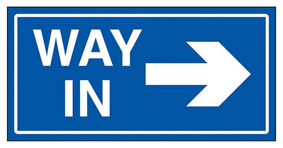 Way In Arrow Right Blue